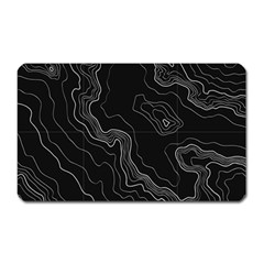 Black Topography Magnet (rectangular) by goljakoff