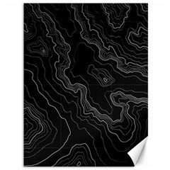 Black Topography Canvas 36  X 48  by goljakoff