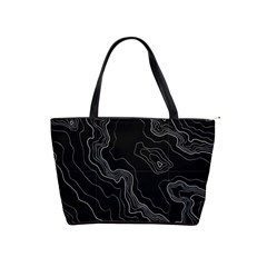 Black Topography Classic Shoulder Handbag by goljakoff