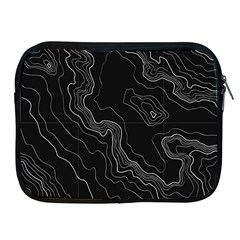 Black Topography Apple Ipad 2/3/4 Zipper Cases by goljakoff