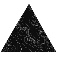 Black Topography Wooden Puzzle Triangle by goljakoff