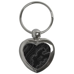 Topography Map Key Chain (heart) by goljakoff