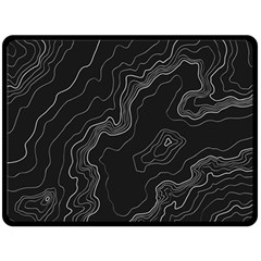 Topography Map Fleece Blanket (large)  by goljakoff