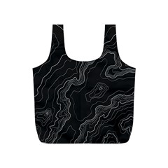 Topography Map Full Print Recycle Bag (s) by goljakoff