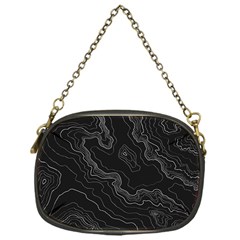 Black Topography Chain Purse (one Side) by goljakoff