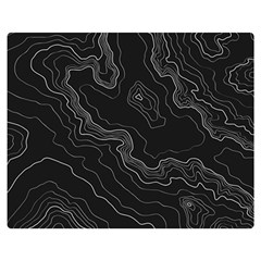 Black Topography Double Sided Flano Blanket (medium)  by goljakoff