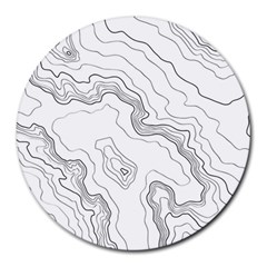 Topography Map Round Mousepads by goljakoff