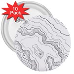 Topography map 3  Buttons (10 pack)  Front