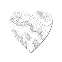 Topography Map Heart Magnet by goljakoff