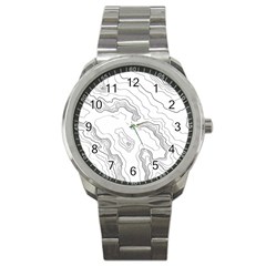 Topography Map Sport Metal Watch by goljakoff