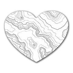 Topography Map Heart Mousepads by goljakoff