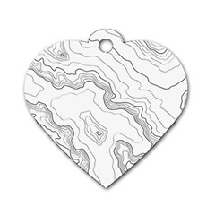 Topography Map Dog Tag Heart (two Sides) by goljakoff