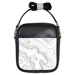 Topography Map Girls Sling Bag by goljakoff