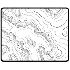 Topography Map Fleece Blanket (medium)  by goljakoff