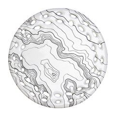 Topography Map Ornament (round Filigree) by goljakoff