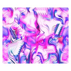 Hot Pink Fuchsia Flower Fantasy  Double Sided Flano Blanket (Small) 