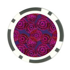 Unusual Circles  Abstraction Poker Chip Card Guard by SychEva