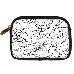 Black And White Grunge Abstract Print Digital Camera Leather Case by dflcprintsclothing