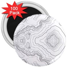 Topography Map 3  Magnets (100 Pack) by goljakoff