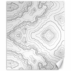 Topography Map Canvas 8  X 10  by goljakoff