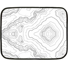 Topography Map Double Sided Fleece Blanket (mini)  by goljakoff