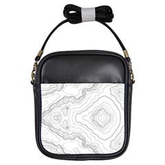 Topography Map Girls Sling Bag by goljakoff