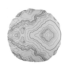 Topography Map Standard 15  Premium Round Cushions by goljakoff