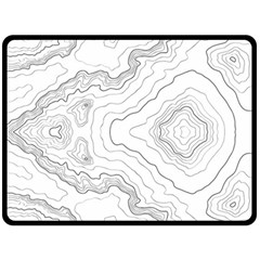 Topography Map Double Sided Fleece Blanket (large)  by goljakoff