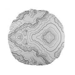 Topography Map Standard 15  Premium Flano Round Cushions by goljakoff