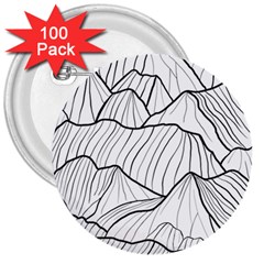 Mountains 3  Buttons (100 Pack)  by goljakoff