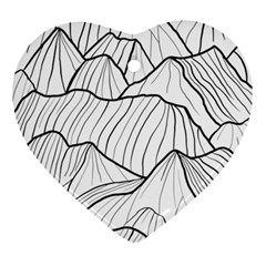 Mountains Heart Ornament (two Sides) by goljakoff
