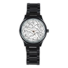 Mountains Stainless Steel Round Watch by goljakoff
