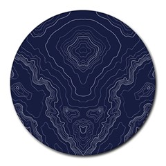 Blue Topography Round Mousepads by goljakoff