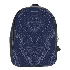 Blue Topography School Bag (large) by goljakoff