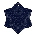 Blue Topography Ornament (Snowflake) Front