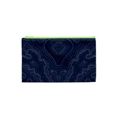 Blue Topography Cosmetic Bag (xs) by goljakoff