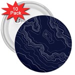 Topography map 3  Buttons (10 pack)  Front