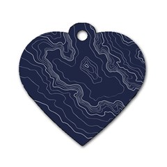 Topography Map Dog Tag Heart (one Side) by goljakoff