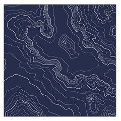 Topography Map Large Satin Scarf (square)