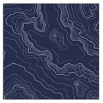 Topography map Large Satin Scarf (Square) Front