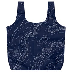 Topography Map Full Print Recycle Bag (xl)
