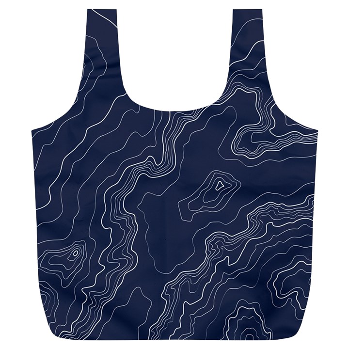 Topography map Full Print Recycle Bag (XL)