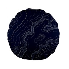 Topography Map Standard 15  Premium Flano Round Cushions by goljakoff