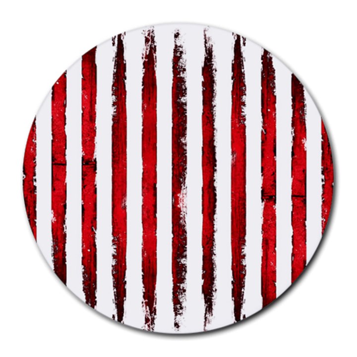 Red stripes Round Mousepads