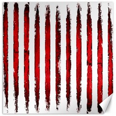 Red Stripes Canvas 16  X 16  by goljakoff