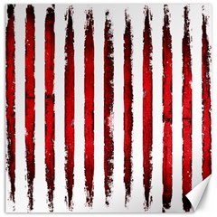 Red Stripes Canvas 20  X 20  by goljakoff