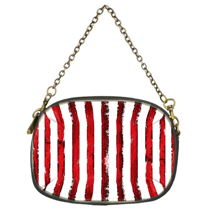 Red stripes Chain Purse (One Side)