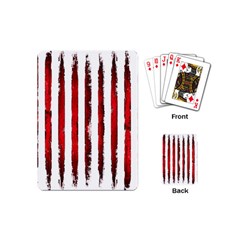 Red Stripes Playing Cards Single Design (mini) by goljakoff