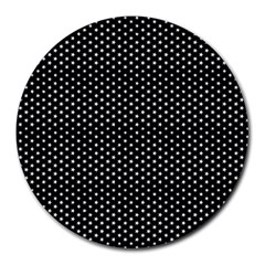 Stars On Black Ink Round Mousepads by goljakoff