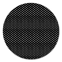 Stars On Black Ink Magnet 5  (round) by goljakoff